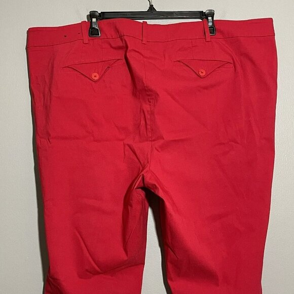 Lane Bryant Skinny Pants Dress Chino Women Plus Size 26 Red Workwear Stretch - Picture 4 of 8